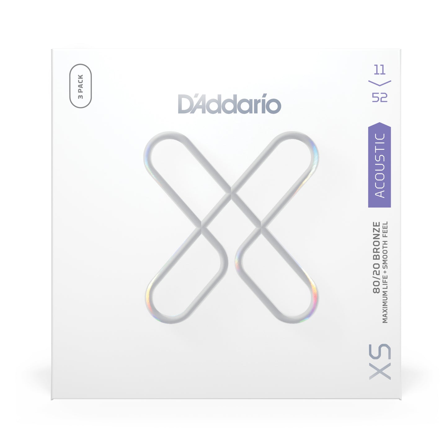 D'Addario XSABR1152-3P XS 80/20 Bronze Coated 11-52 Light (3 SETS)
