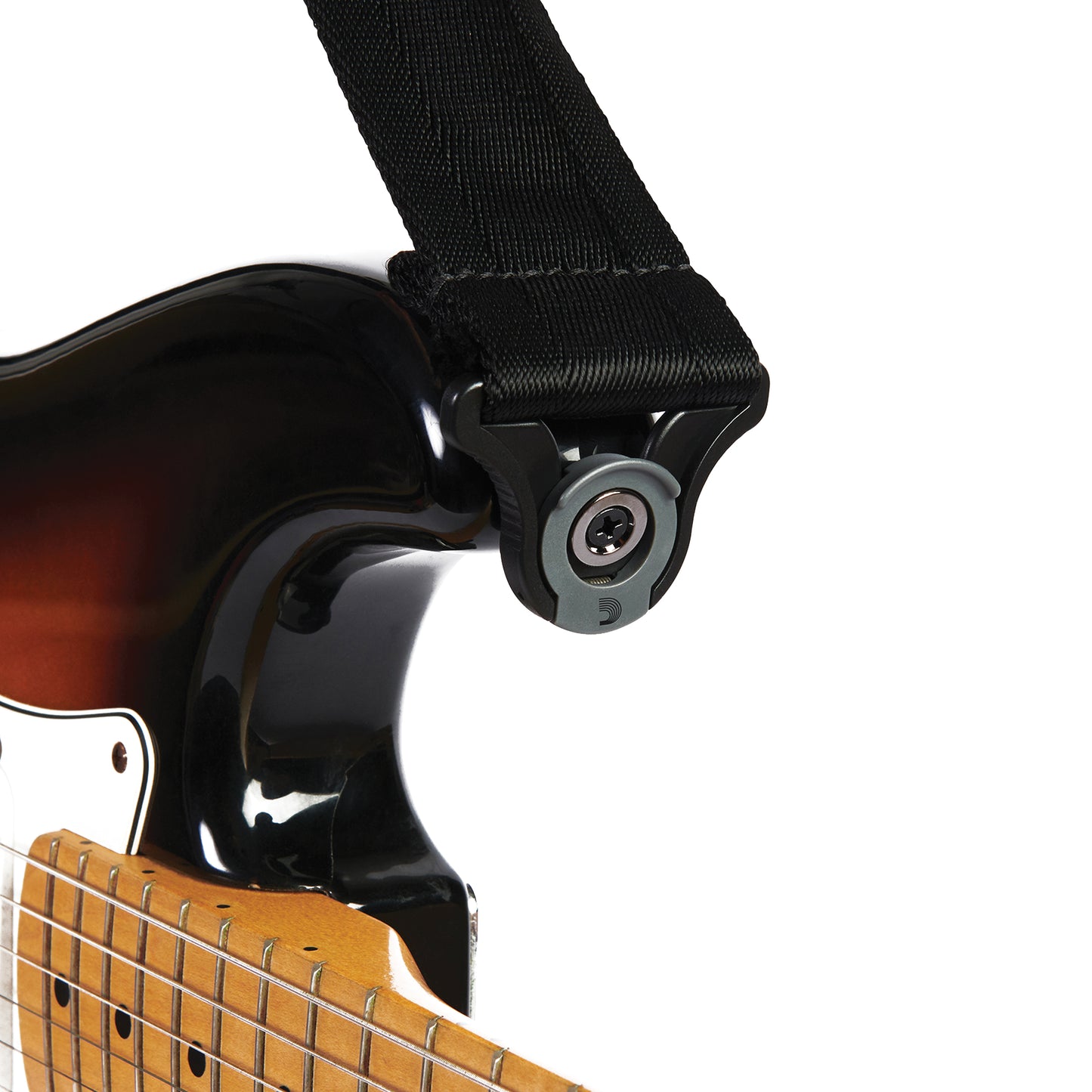 D'Addario Auto Lock Locking Guitar Strap, Black