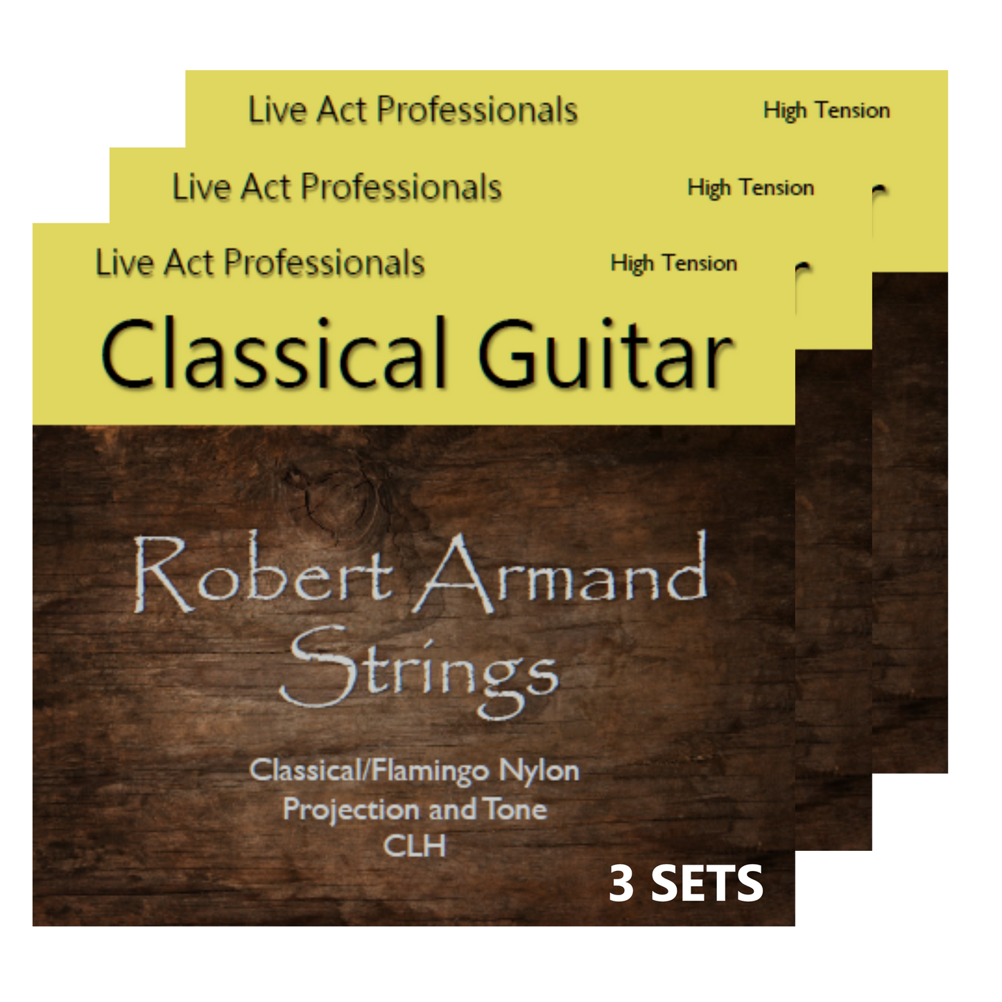 Robert Armand CLH-3P Classical Guitar Strings - High Tension (3 SETS)