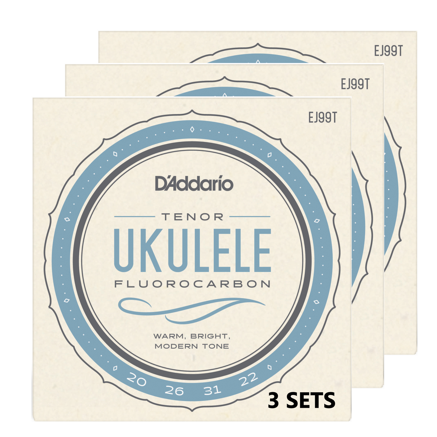 D'Addario EJ99T-3P Pro-Arté Carbon Ukulele Strings, Tenor