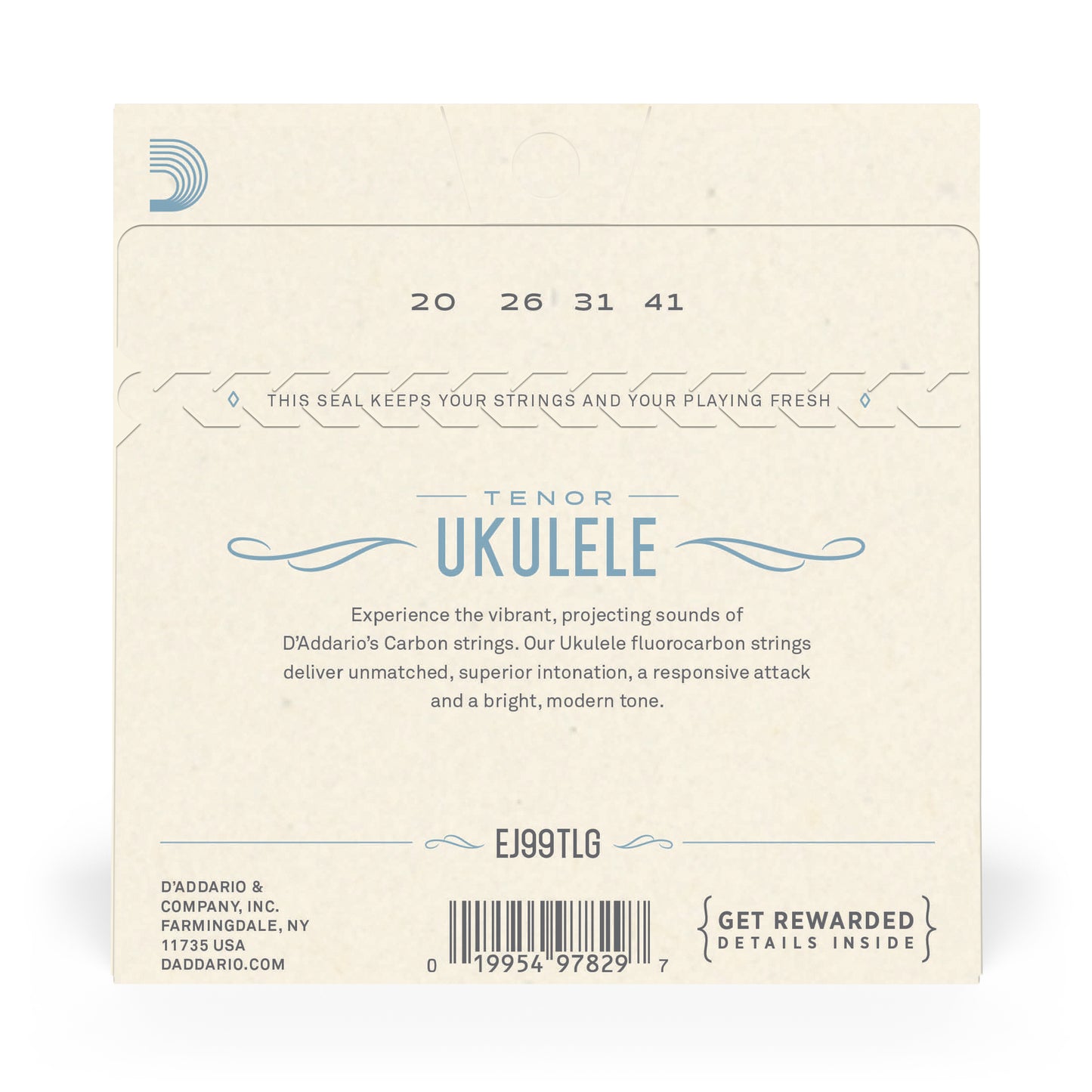 D'Addario EJ99TLG-3P Pro-Arté Carbon Ukulele Strings, Tenor Low G