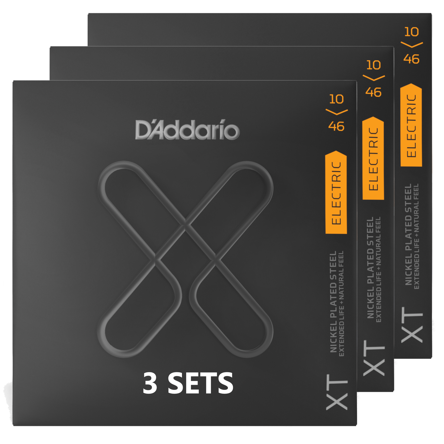 D'Addario XTE1046-3P Regular Light, XT Coated Nickel (10-46) - 3 SETS