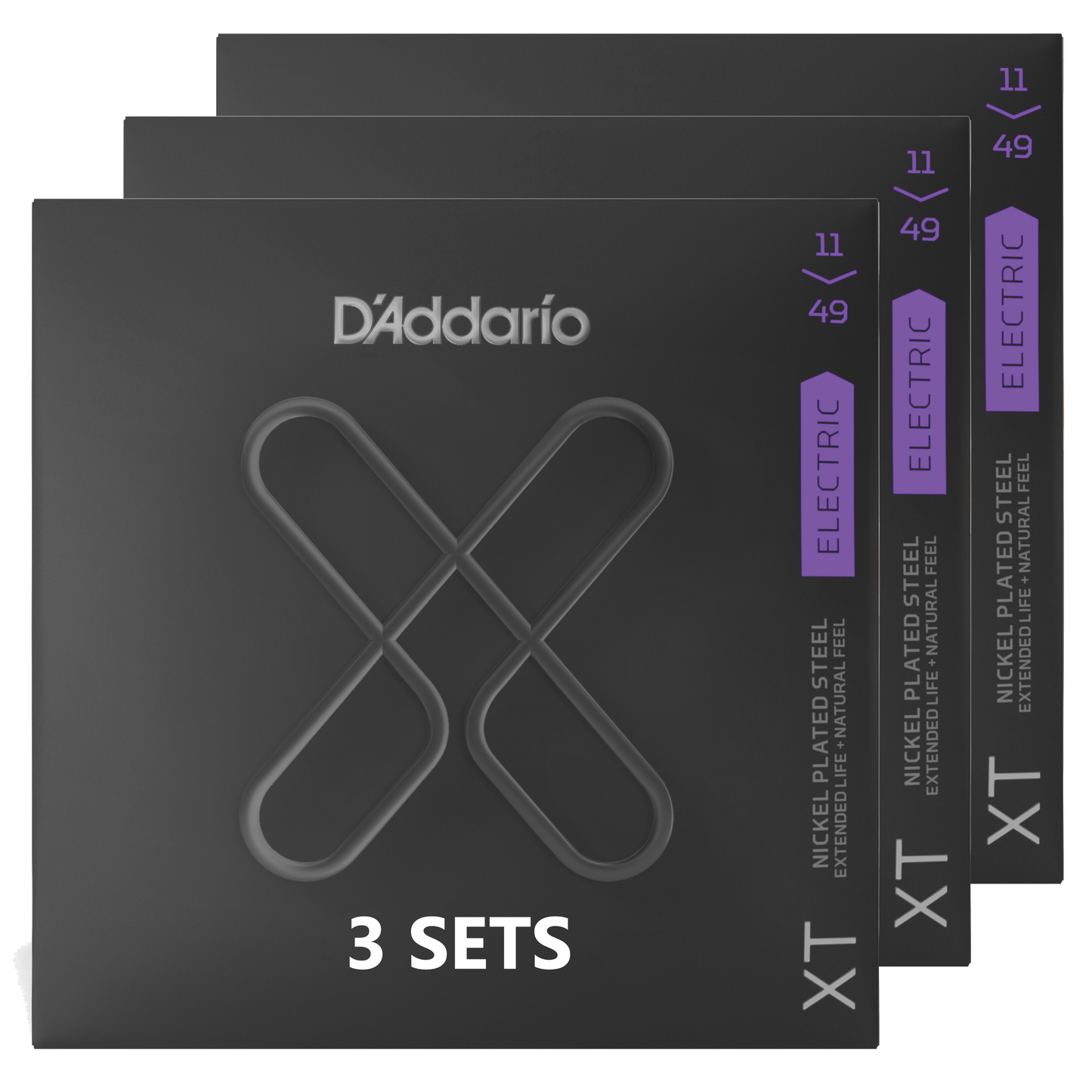 D'Addario XTE1149-3P Regular Light, XT Coated Nickel (11-49) - 3 SETS