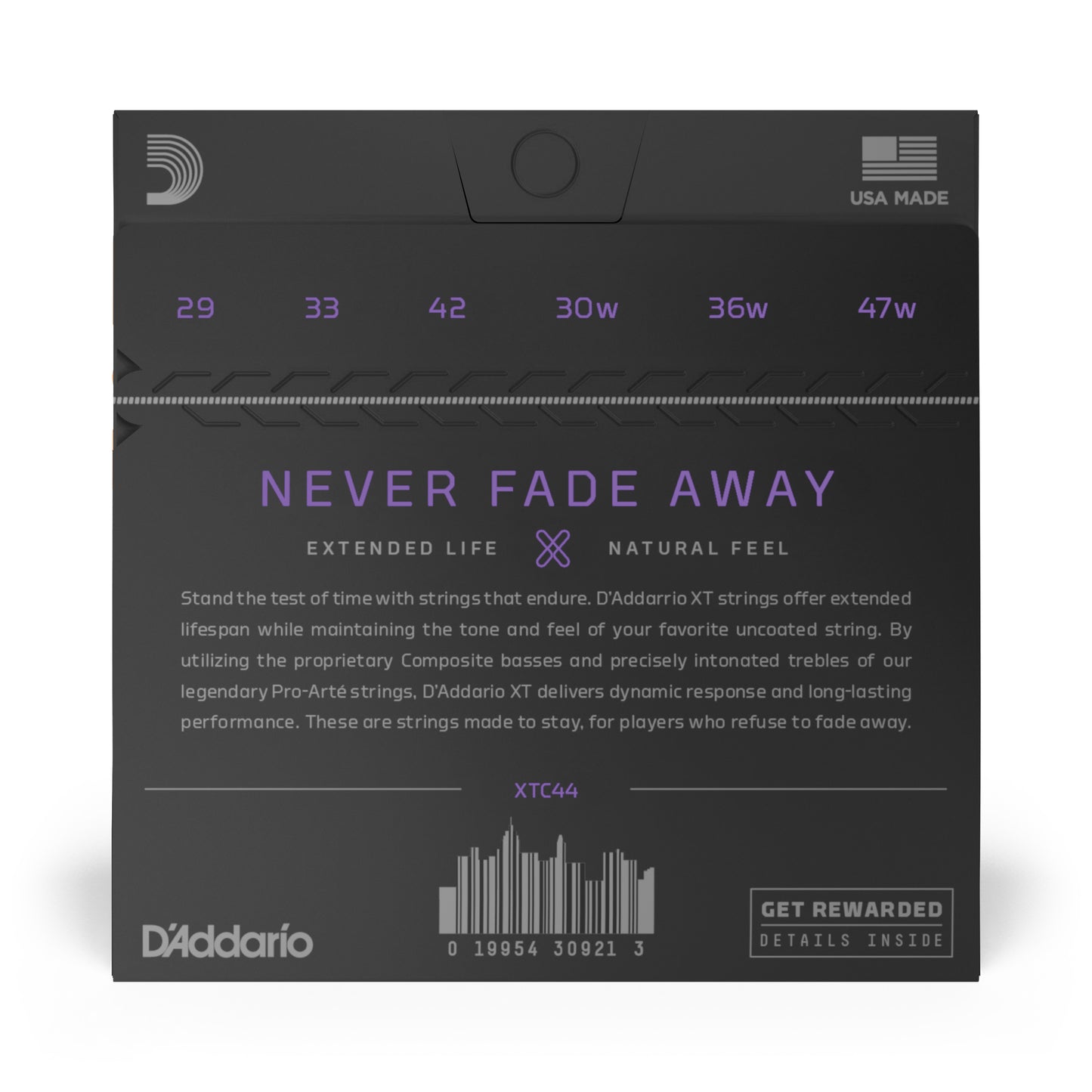 D'Addario XTC44-3P Extra Hard Tension, XT Coated Silver Plated Copper - 3 SETS