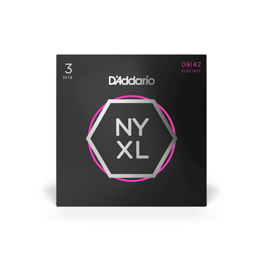 D'Addario NYXL0942-3P Nickel Wound Electric Guitar Strings, S Light, 9-42, (3-Sets)