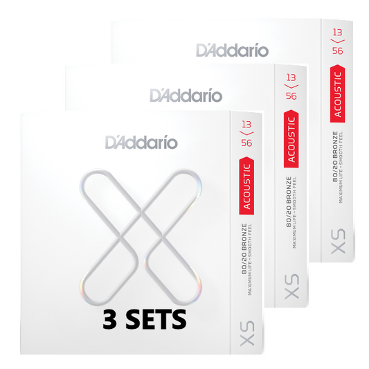 D'Addario XSABR1356-3P XS 80/20 Bronze Coated 13-56 Light (3 SETS)
